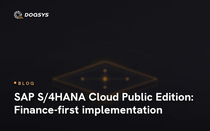 SAP S/4HANA Cloud Public Edition: Finance-first implementation