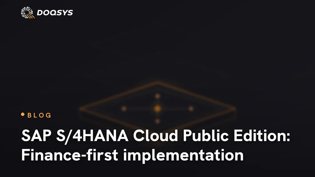 SAP S/4HANA Cloud Public Edition: Finance-first implementation
